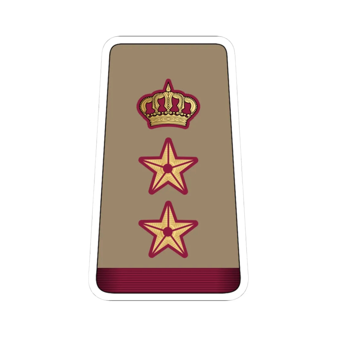 12. QELF COL (Qatar) (Military Rank) STICKER Vinyl Kiss-Cut Decal 3 Inch White - The Sticker Space