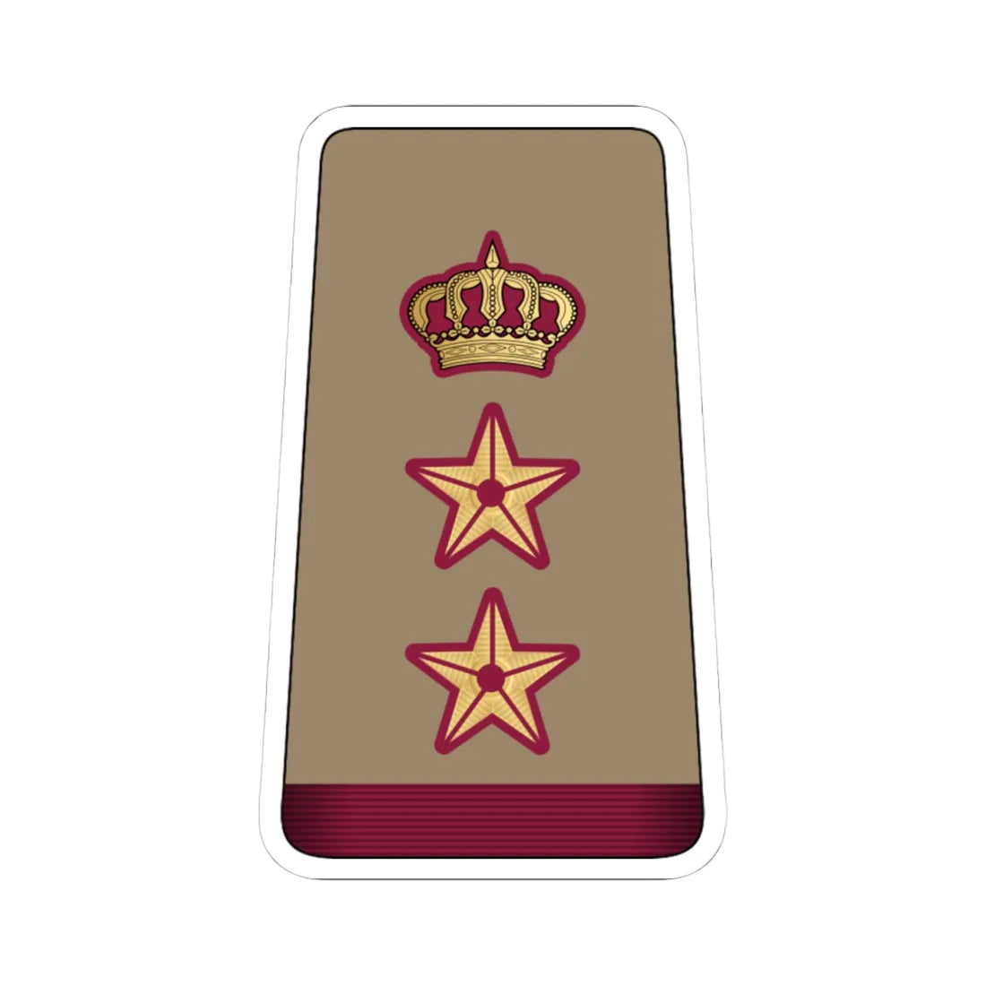 12. QELF COL (Qatar) (Military Rank) STICKER Vinyl Kiss-Cut Decal 4 Inch White - The Sticker Space