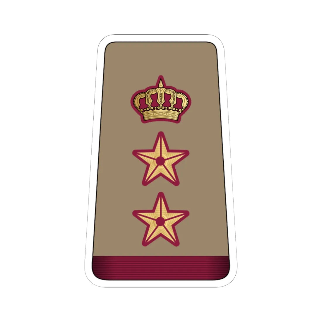 12. QELF COL (Qatar) (Military Rank) STICKER Vinyl Kiss-Cut Decal 6 Inch White - The Sticker Space