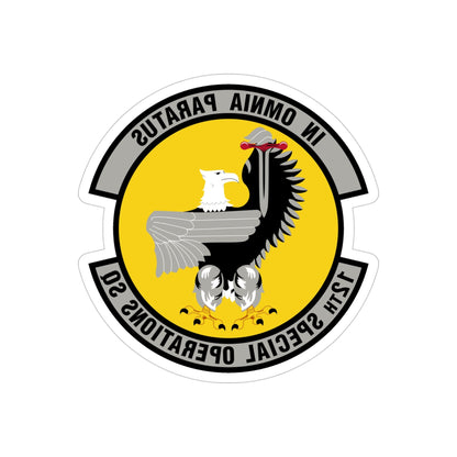 12 Special Operations Squadron AFSOC (U.S. Air Force) REVERSE PRINT Transparent STICKER-4" × 4"-The Sticker Space