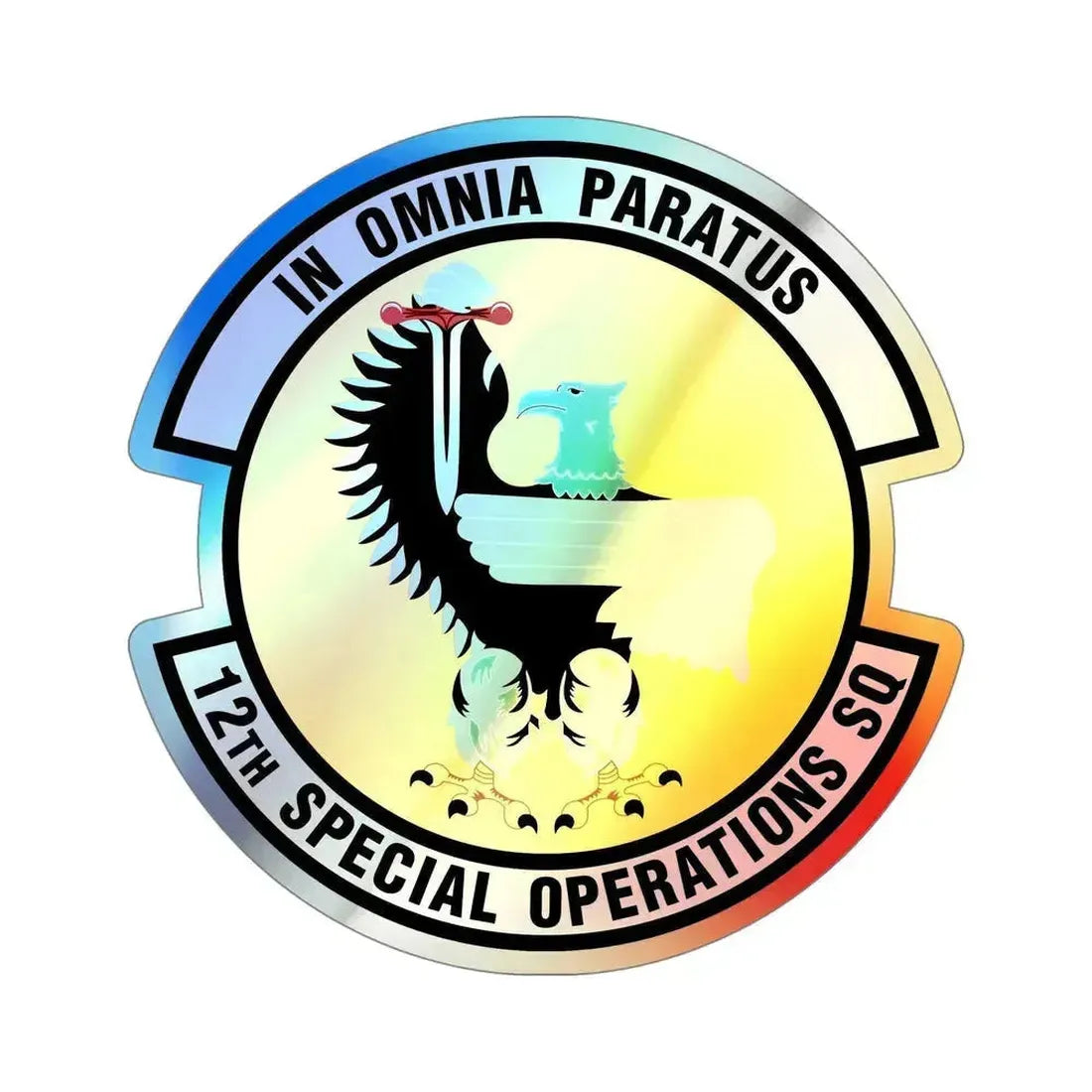 12 Special Operations Squadron AFSOC (U.S. Air Force) Holographic STICKER Die-Cut Vinyl Decal 5 Inch Holographic - The Sticker Space