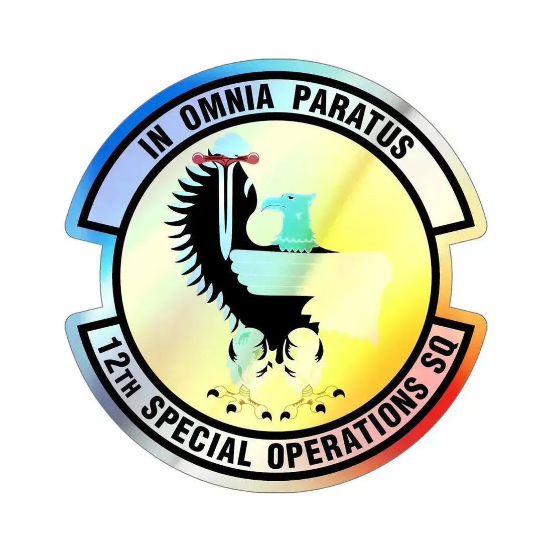 12 Special Operations Squadron AFSOC (U.S. Air Force) Holographic STICKER Die-Cut Vinyl Decal 6 Inch Holographic - The Sticker Space