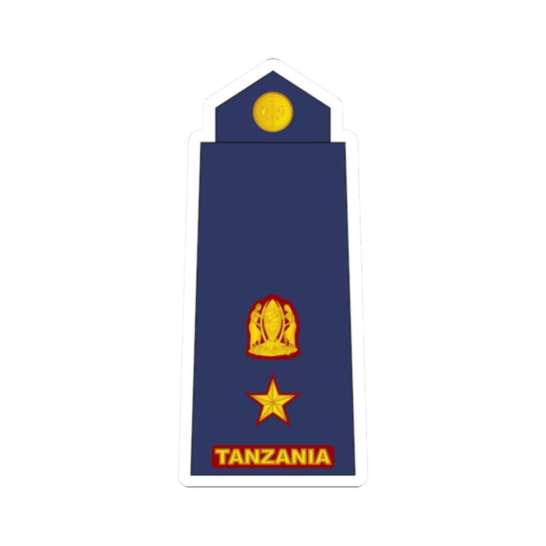 12 Tanzania Air Force LTC (Tanzania) (Military Rank) STICKER Vinyl Kiss-Cut Decal 2 Inch White - The Sticker Space