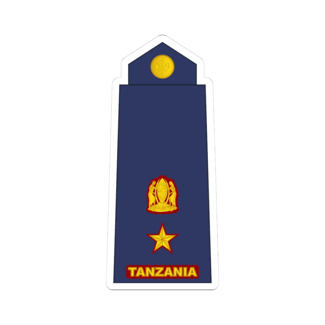 12 Tanzania Air Force LTC (Tanzania) (Military Rank) STICKER Vinyl Kiss-Cut Decal 3 Inch White - The Sticker Space