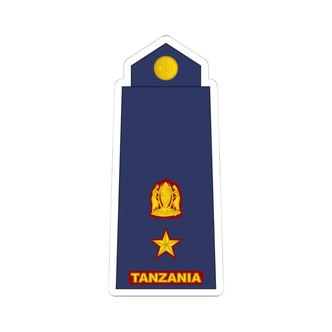 12 Tanzania Air Force LTC (Tanzania) (Military Rank) STICKER Vinyl Kiss-Cut Decal 4 Inch White - The Sticker Space