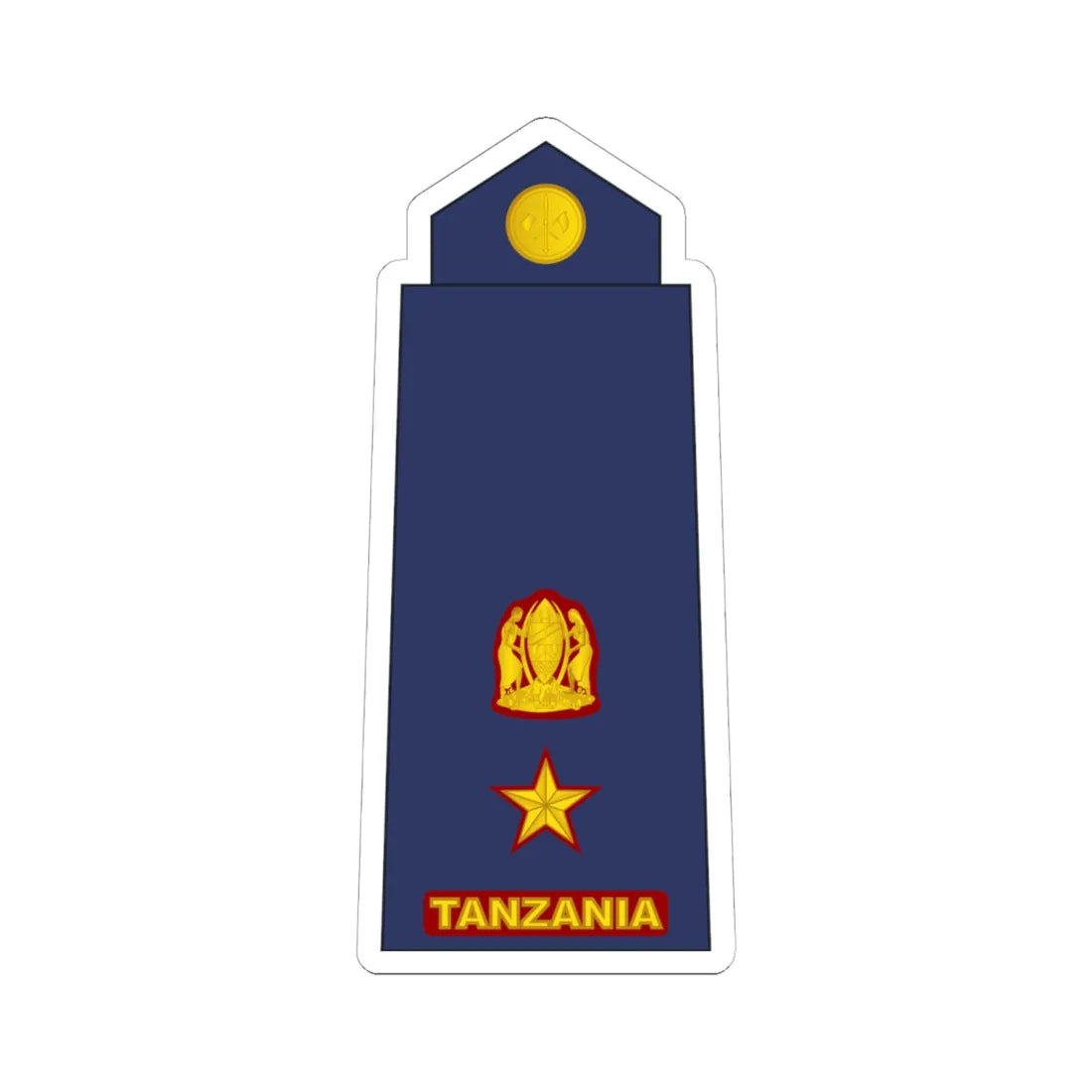 12 Tanzania Air Force LTC (Tanzania) (Military Rank) STICKER Vinyl Kiss-Cut Decal 6 Inch White - The Sticker Space