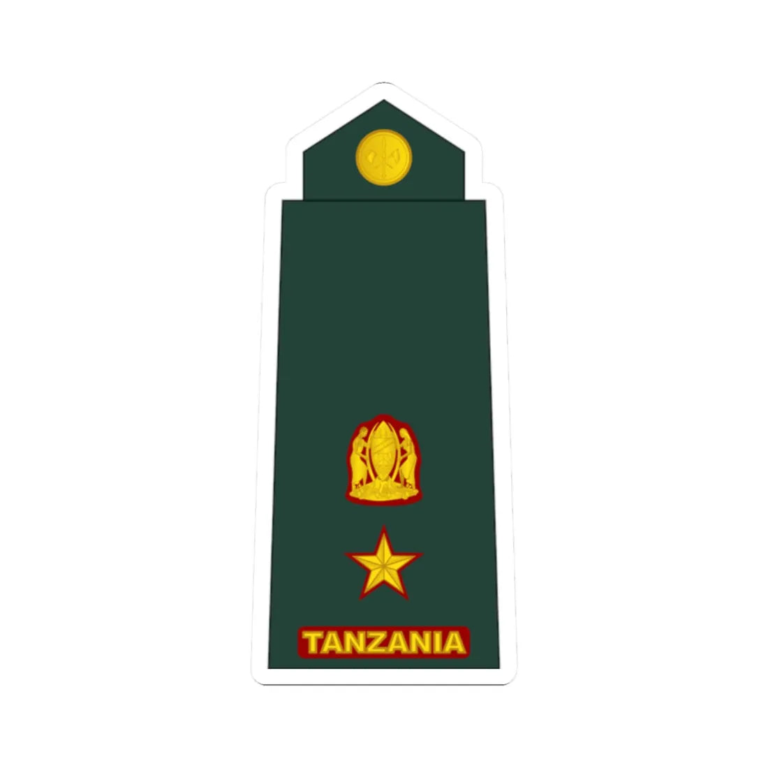 12 Tanzania Army LTC (Tanzania) (Military Rank) STICKER Vinyl Kiss-Cut Decal 2 Inch White - The Sticker Space