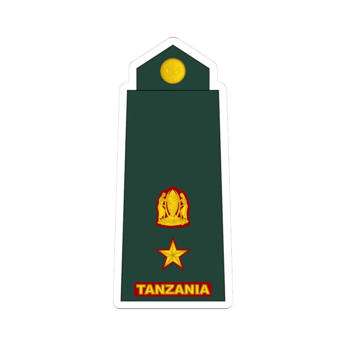 12 Tanzania Army LTC (Tanzania) (Military Rank) STICKER Vinyl Kiss-Cut Decal 3 Inch White - The Sticker Space