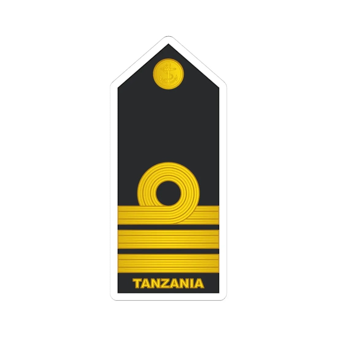 12 Tanzania Navy CDR (Tanzania) (Military Rank) STICKER Vinyl Kiss-Cut Decal 3 Inch White - The Sticker Space