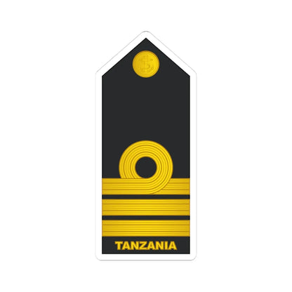 12 Tanzania Navy CDR (Tanzania) (Military Rank) STICKER Vinyl Kiss-Cut Decal 3 Inch White - The Sticker Space