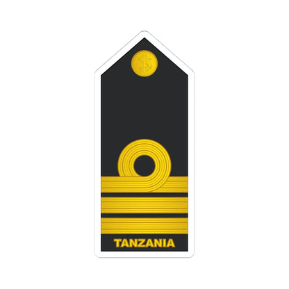 12 Tanzania Navy CDR (Tanzania) (Military Rank) STICKER Vinyl Kiss-Cut Decal 4 Inch White - The Sticker Space