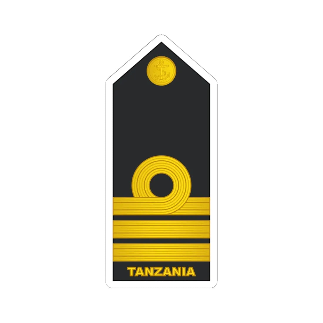 12 Tanzania Navy CDR (Tanzania) (Military Rank) STICKER Vinyl Kiss-Cut Decal 6 Inch White - The Sticker Space