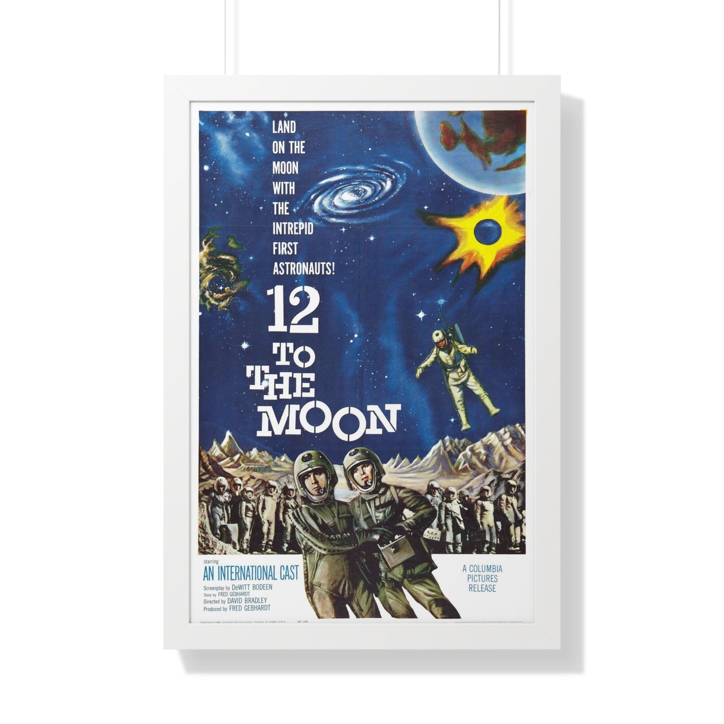 12 TO THE MOON 1960 - Framed Movie Poster-20" x 30"-The Sticker Space