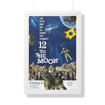 12 TO THE MOON 1960 - Framed Movie Poster 20" x 30" White - The Sticker Space