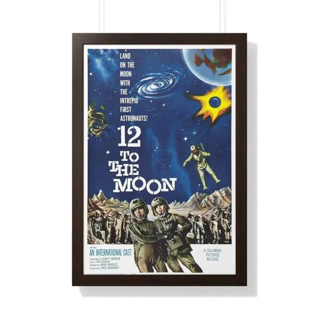 12 TO THE MOON 1960 - Framed Movie Poster - The Sticker Space