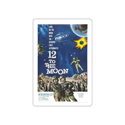 12 TO THE MOON 1960 Movie Poster STICKER Vinyl Die-Cut Decal - The Sticker Space