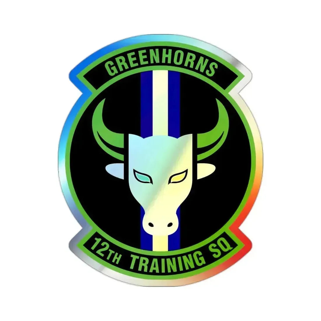 12 Training Sq AETC (U.S. Air Force) Holographic STICKER Die-Cut Vinyl Decal 2 Inch Holographic - The Sticker Space