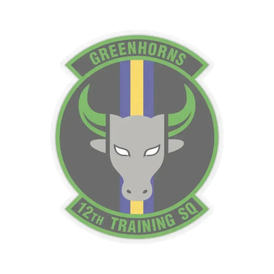 12 Training Sq AETC (U.S. Air Force) STICKER Vinyl Kiss-Cut Decal 2 Inch Transparent - The Sticker Space