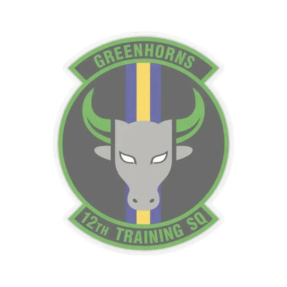 12 Training Sq AETC (U.S. Air Force) STICKER Vinyl Kiss-Cut Decal 2 Inch Transparent - The Sticker Space