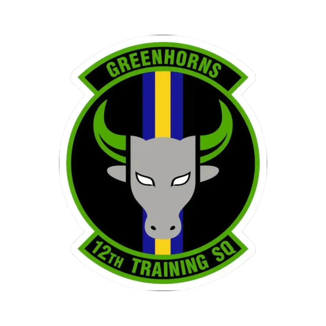 12 Training Sq AETC (U.S. Air Force) STICKER Vinyl Kiss-Cut Decal 2 Inch White - The Sticker Space