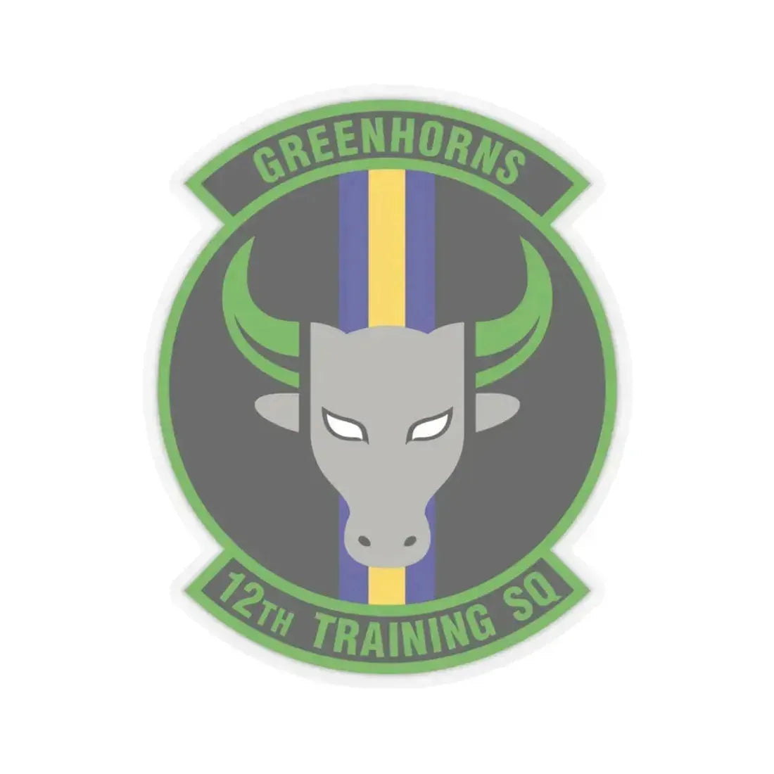 12 Training Sq AETC (U.S. Air Force) STICKER Vinyl Kiss-Cut Decal 3 Inch Transparent - The Sticker Space