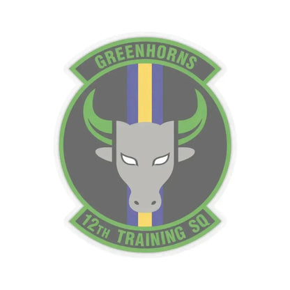 12 Training Sq AETC (U.S. Air Force) STICKER Vinyl Kiss-Cut Decal 3 Inch Transparent - The Sticker Space