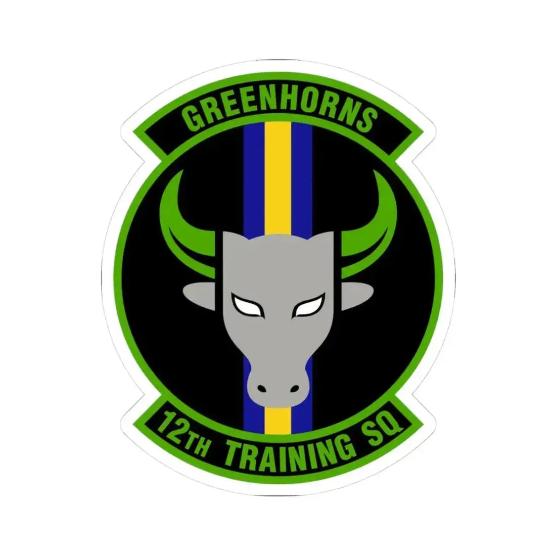 12 Training Sq AETC (U.S. Air Force) STICKER Vinyl Kiss-Cut Decal 3 Inch White - The Sticker Space