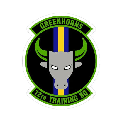 12 Training Sq AETC (U.S. Air Force) STICKER Vinyl Kiss-Cut Decal 3 Inch White - The Sticker Space