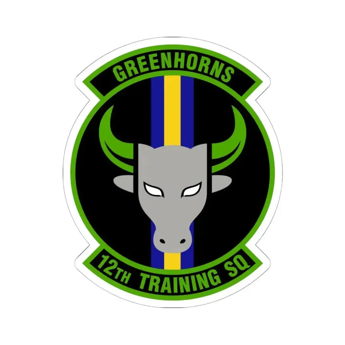 12 Training Sq AETC (U.S. Air Force) STICKER Vinyl Kiss-Cut Decal 6 Inch White - The Sticker Space