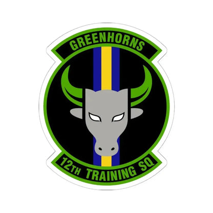 12 Training Sq AETC (U.S. Air Force) STICKER Vinyl Kiss-Cut Decal 6 Inch White - The Sticker Space