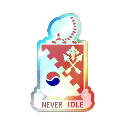 120 Engineer Battalion (U.S. Army) Holographic STICKER Die-Cut Vinyl Decal 3 Inch Holographic - The Sticker Space