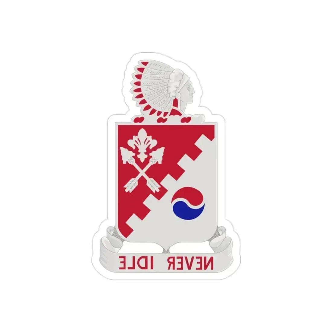 120 Engineer Battalion (U.S. Army) REVERSE PRINT Transparent Die-Cut STICKER 2 Inch Die-Cut Transparent - The Sticker Space