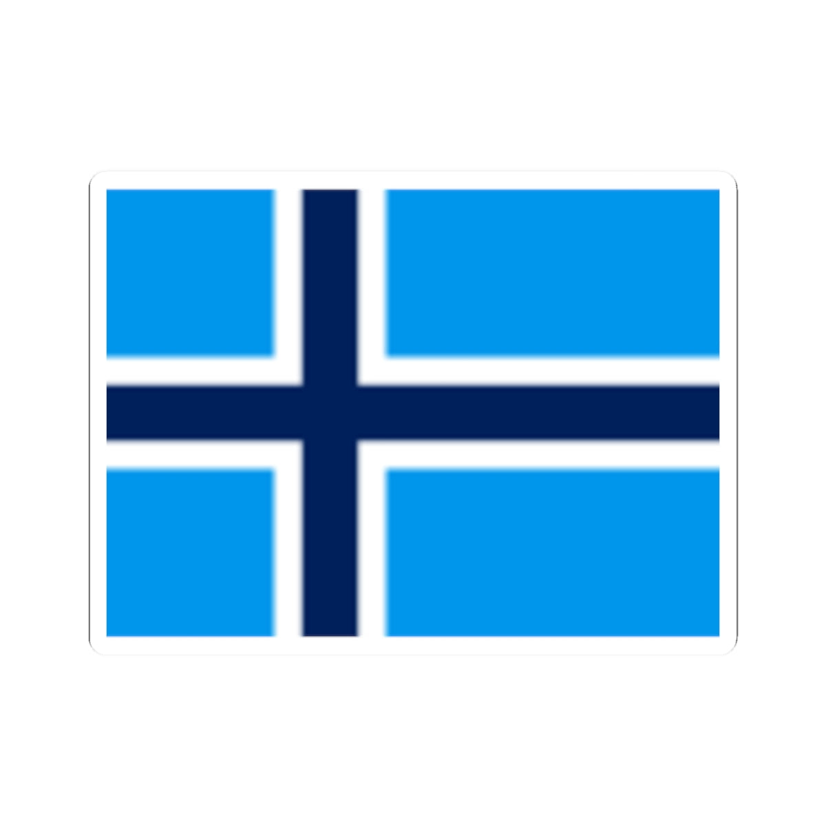 Fictional flag of Svalbard (Norway) STICKER Vinyl Kiss-Cut Decal