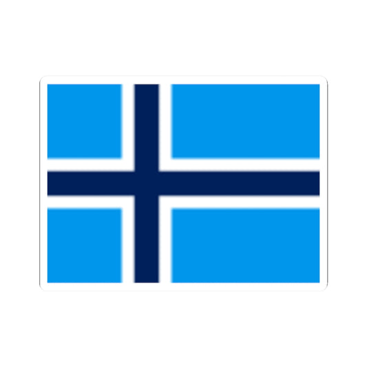 Fictional flag of Svalbard (Norway) STICKER Vinyl Kiss-Cut Decal