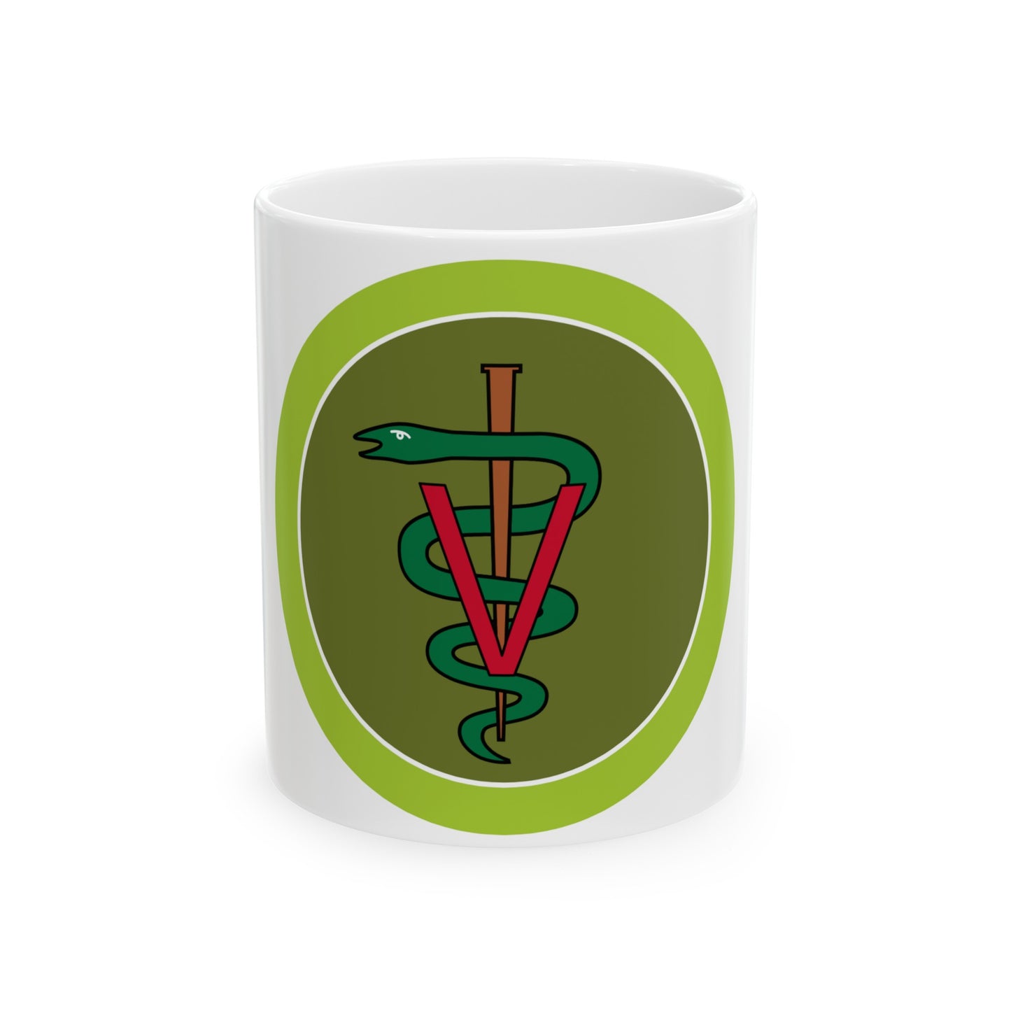Veterinary Medicine (Boy Scout Merit Badge) White Coffee Mug-11oz-The Sticker Space