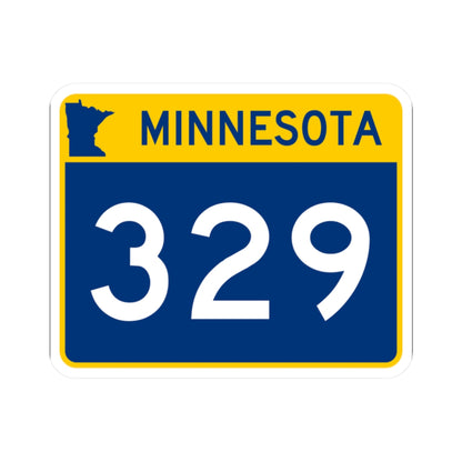 MN-329 wide (Minnesota) (Road Sign) STICKER Vinyl Kiss-Cut Decal