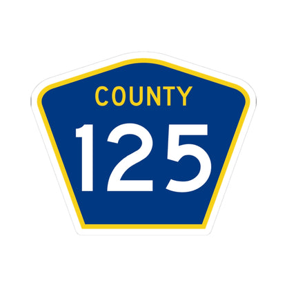 County 125 MN (Minnesota) (Road Sign) STICKER Vinyl Kiss-Cut Decal