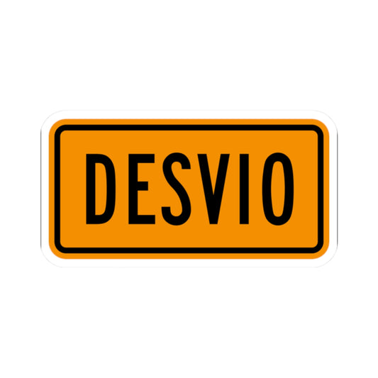 Detour plate es (Puerto Rico) (Road Sign) STICKER Vinyl Kiss-Cut Decal