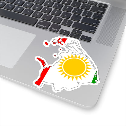 Northern Province Flag-map (Sri Lanka) STICKER Vinyl Kiss-Cut Decal