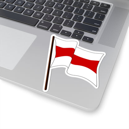 Belarus White Red White Waving Flag Icon (Belarus) STICKER Vinyl Kiss-Cut Decal