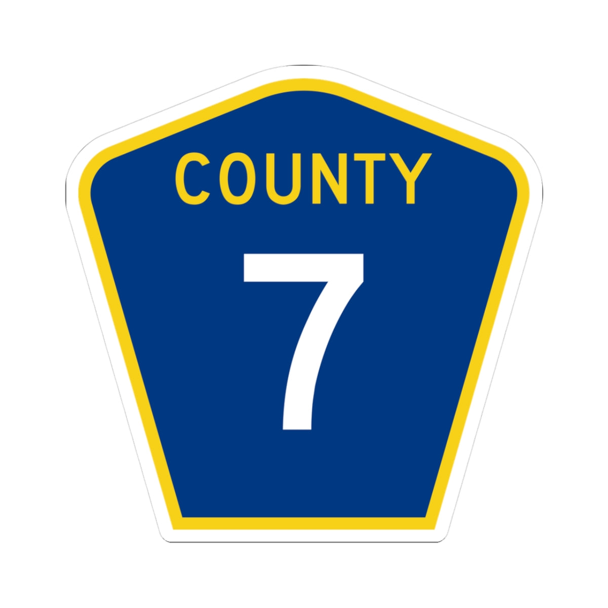 County 7 MN (Minnesota) (Road Sign) STICKER Vinyl Kiss-Cut Decal