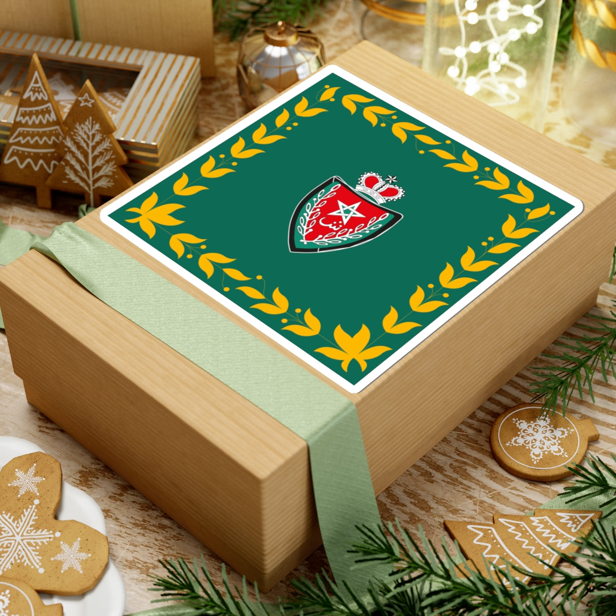 Flag of the DGSN (Morocco) STICKER Vinyl Kiss-Cut Decal