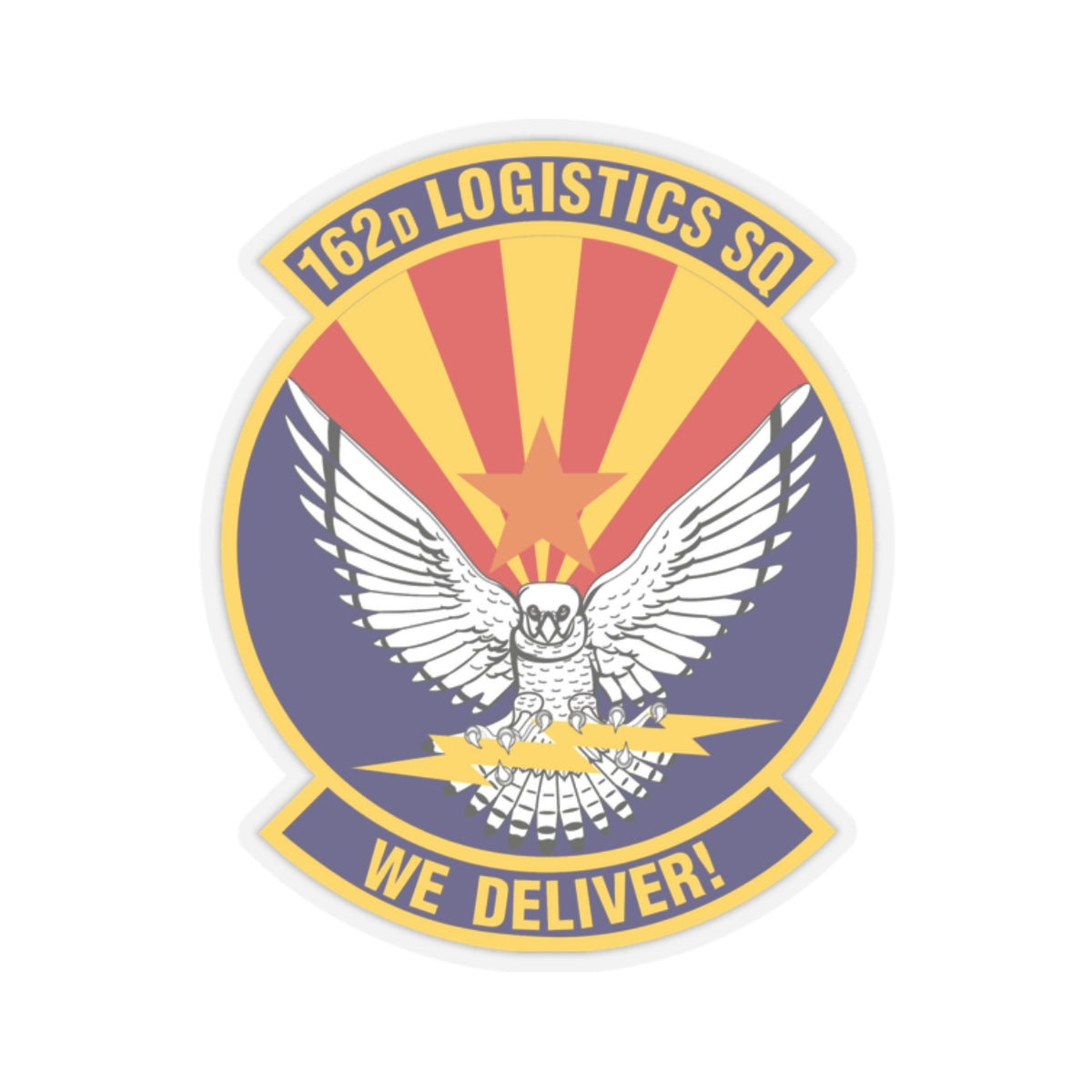 162d Logistics Squadron (U.S. Air Force) STICKER Vinyl Kiss-Cut Decal-2" × 2"-Transparent-The Sticker Space