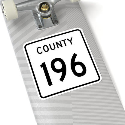 County 196 square (Minnesota) (Road Sign) STICKER Vinyl Kiss-Cut Decal