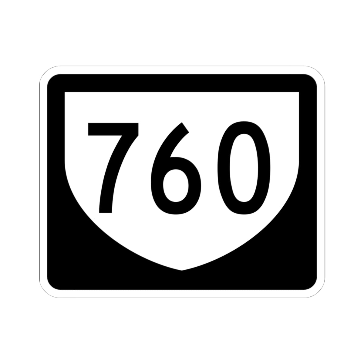 PR urban primary 760 (Puerto Rico) (Road Sign) STICKER Vinyl Kiss-Cut Decal