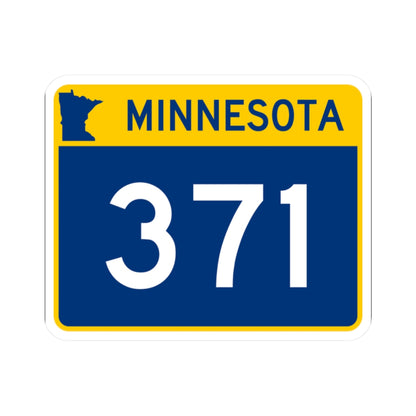 MN-371 wide (Minnesota) (Road Sign) STICKER Vinyl Kiss-Cut Decal