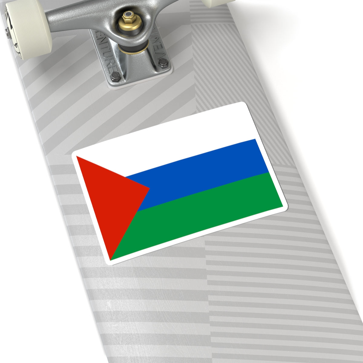 Flag of Yurginsky rayon Tyumen oblast 2002 (Russia) STICKER Vinyl Kiss-Cut Decal