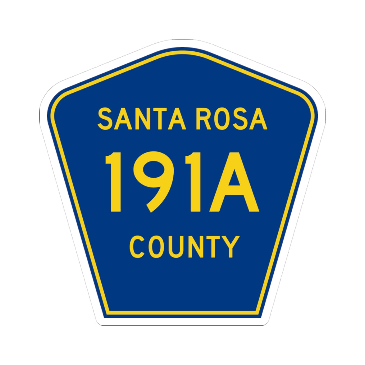 Santa Rosa County 191A (Florida) (Road Sign) STICKER Vinyl Kiss-Cut Decal