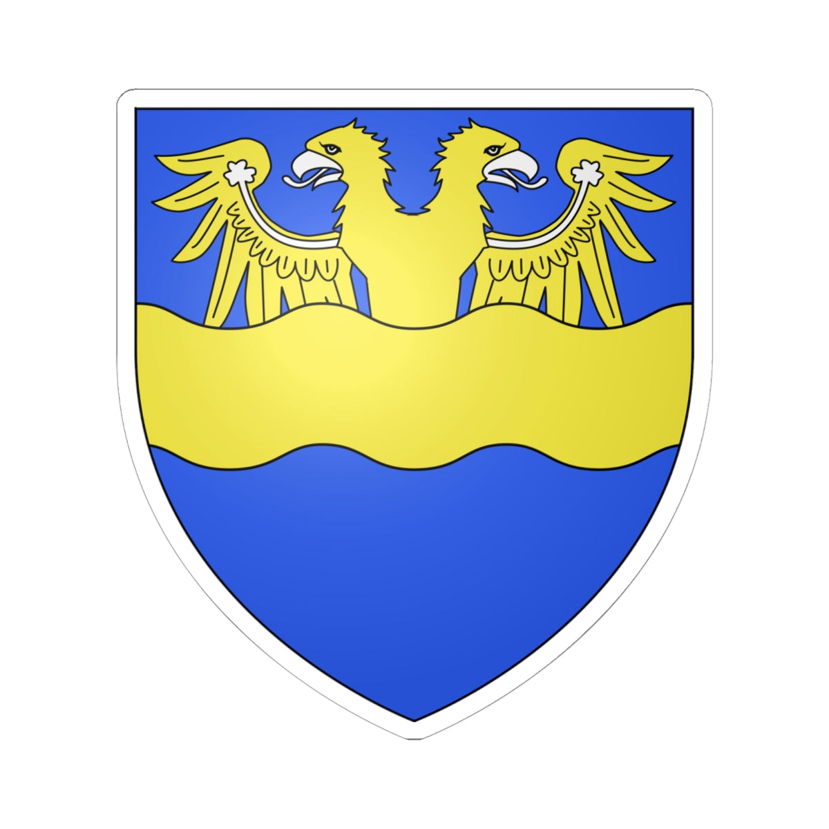 Armes de la famille de Thysebaert (Belgium) (Coat of Arms) STICKER Vinyl Kiss-Cut Decal