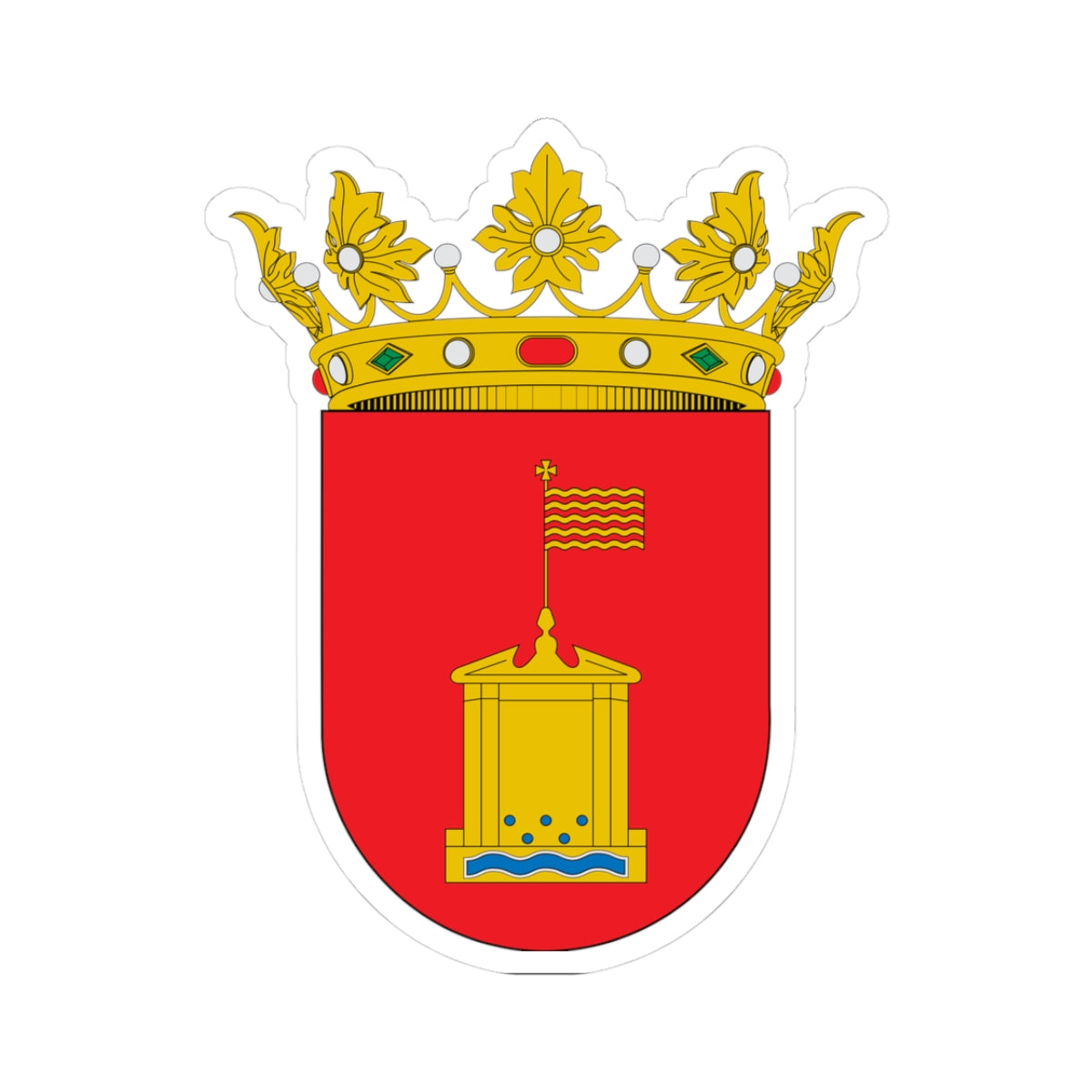 Escudo de Manchones (Spain) (Coat of Arms) STICKER Vinyl Kiss-Cut Decal